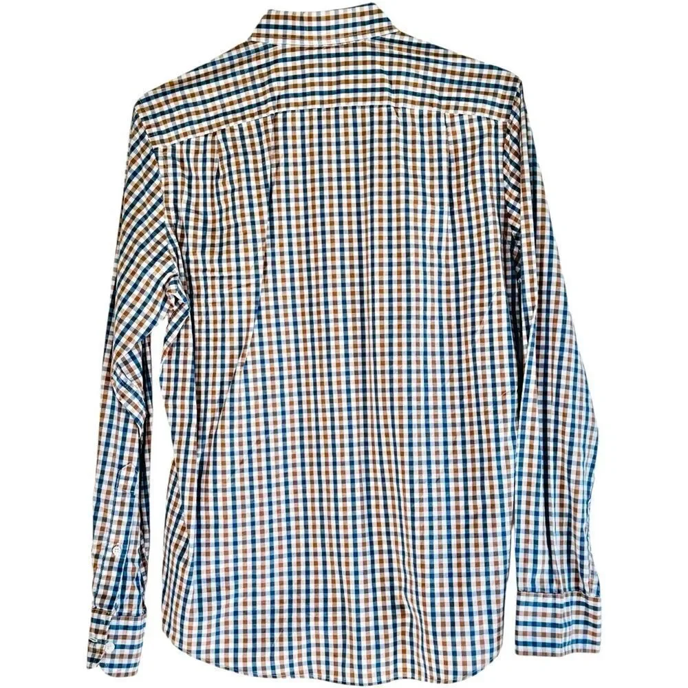 J. Crew Factory Long Sleeve Cotton Slim Button Down Plaid Shirt. Medium. NWOT.